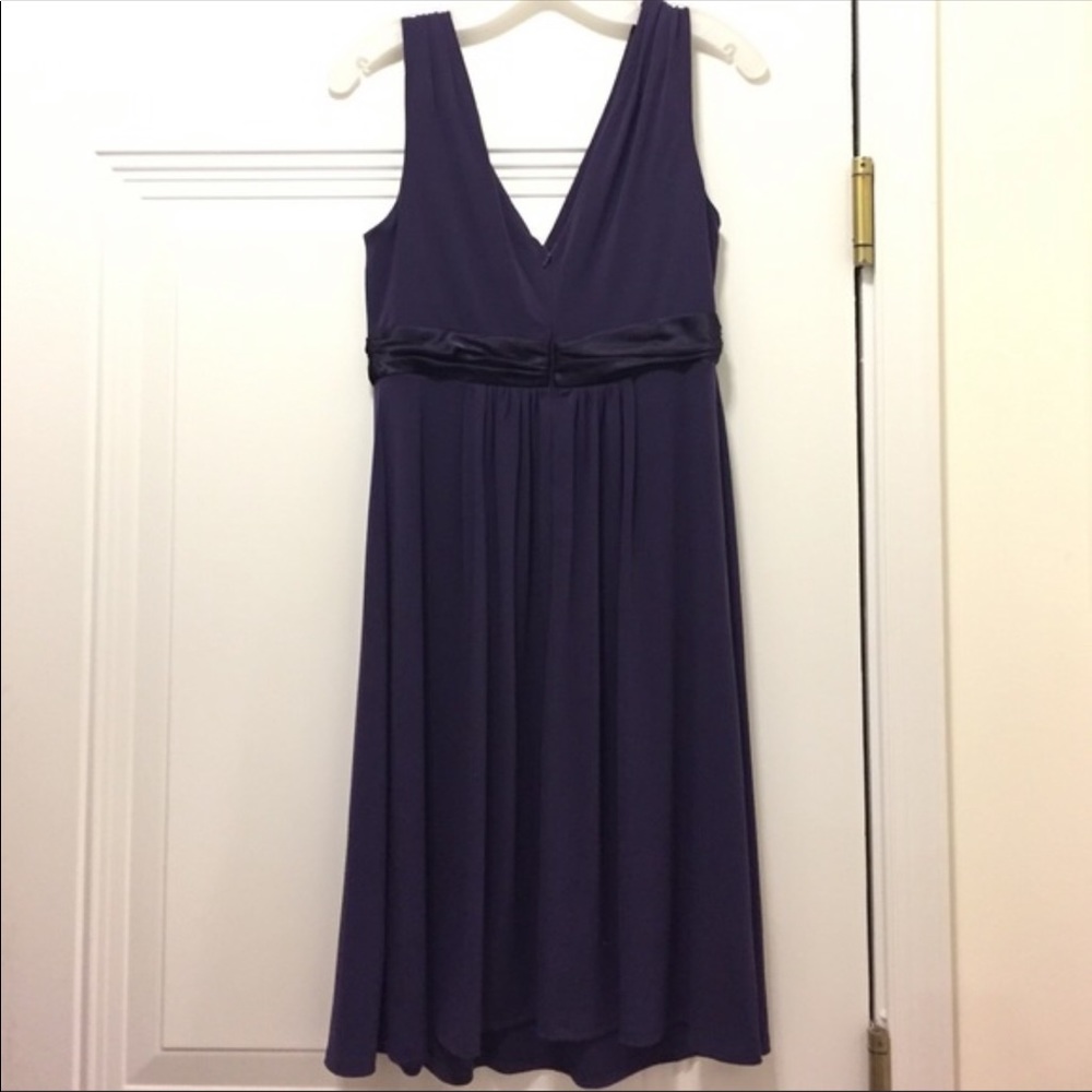 David’s Bridal purple jersey dress